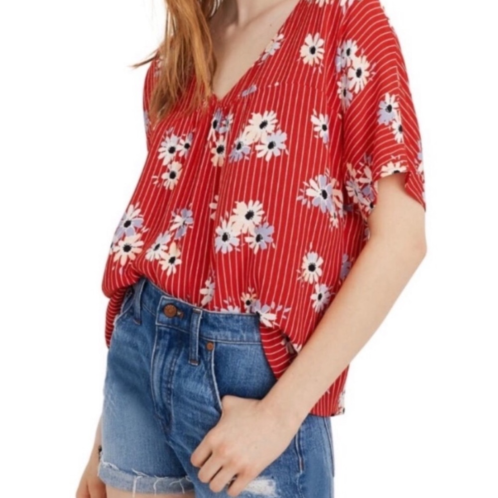 Madewell Floral Striped Top - Picture 2 of 7